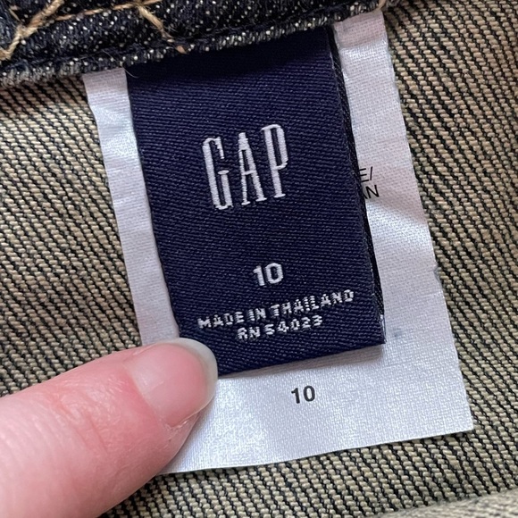 GAP Y2K Full Snap Denim Low Rise Mini Skirt 10 Cotton Pocketless Preppy Bratz - Picture 6 of 9